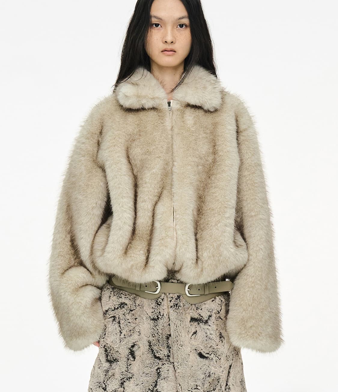 세릭 brushed fur jacket 퍼자켓 베이지 상품이미지1