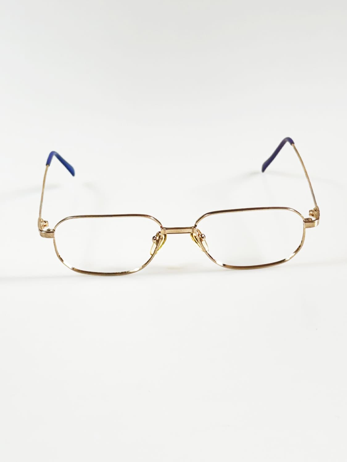 90s JENOBIA 골드 메탈 슬림 스퀘어 빈티지 안경 상품이미지1