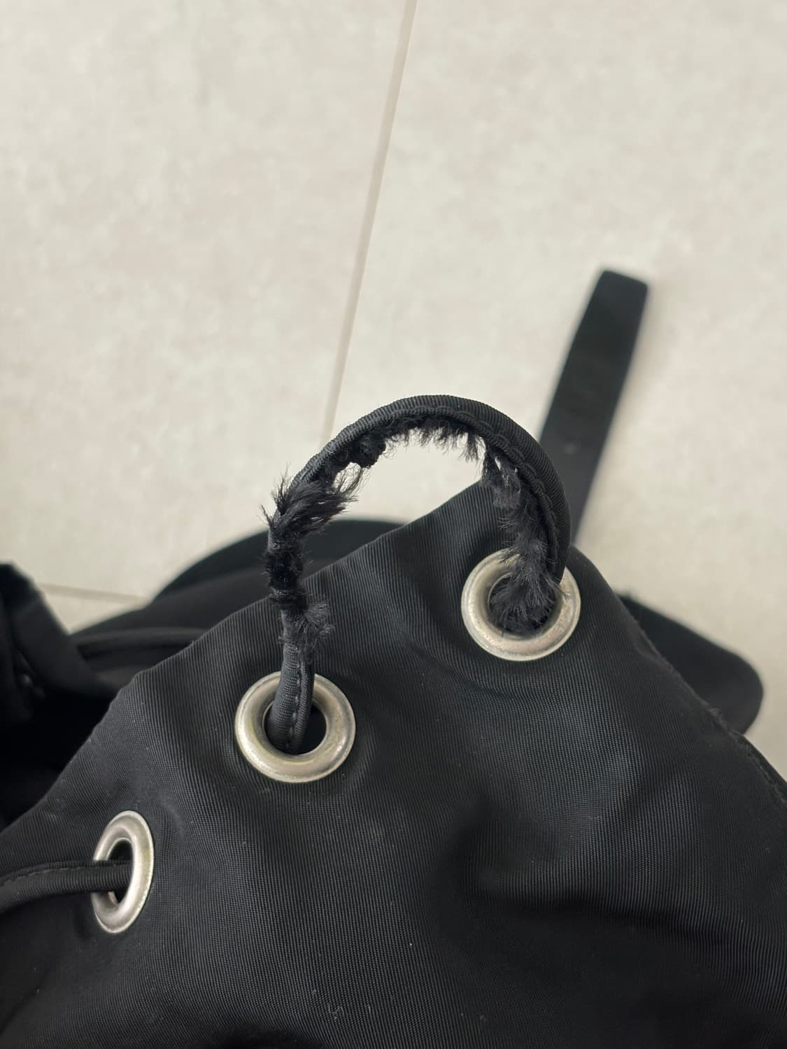 정품 프라다 블랙 나일론 백팩 스몰 빈티지 상품이미지3