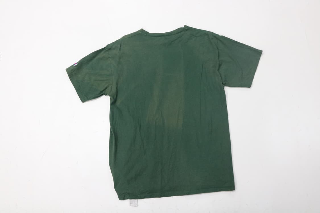 챔피온 빈티지 로고 그린 반팔 티셔츠 (M) 상품이미지7