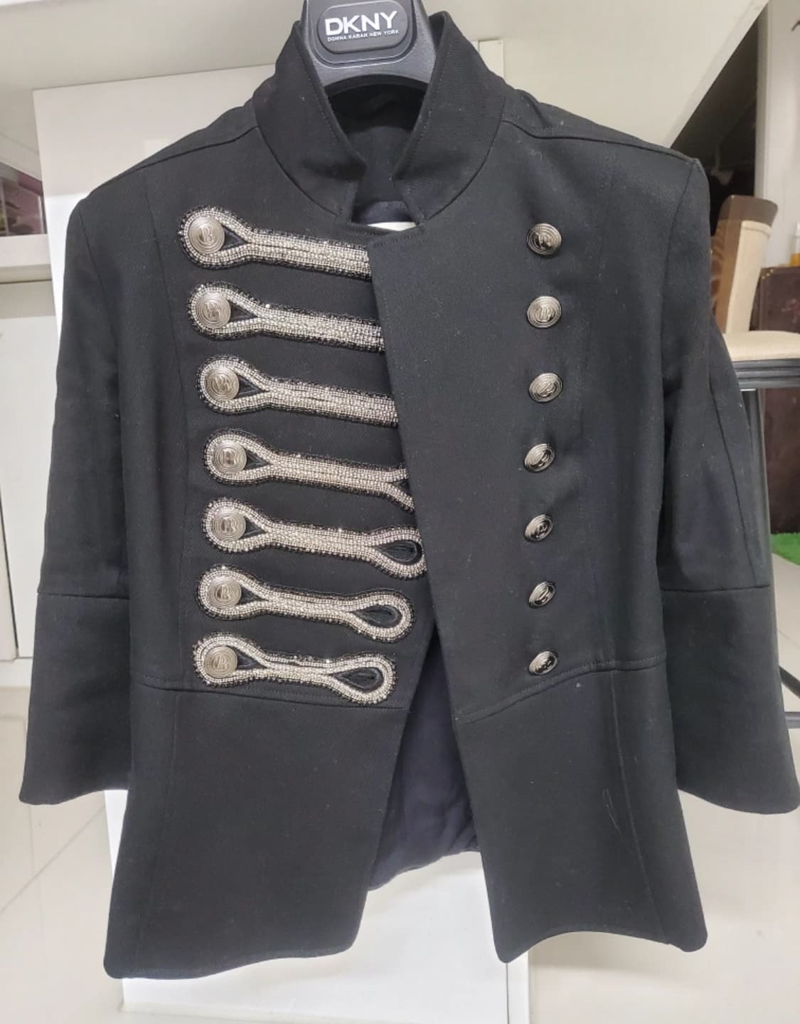 Balmain 발망 슬림핏 크리스탈 블랙 자켓 m 상품이미지2