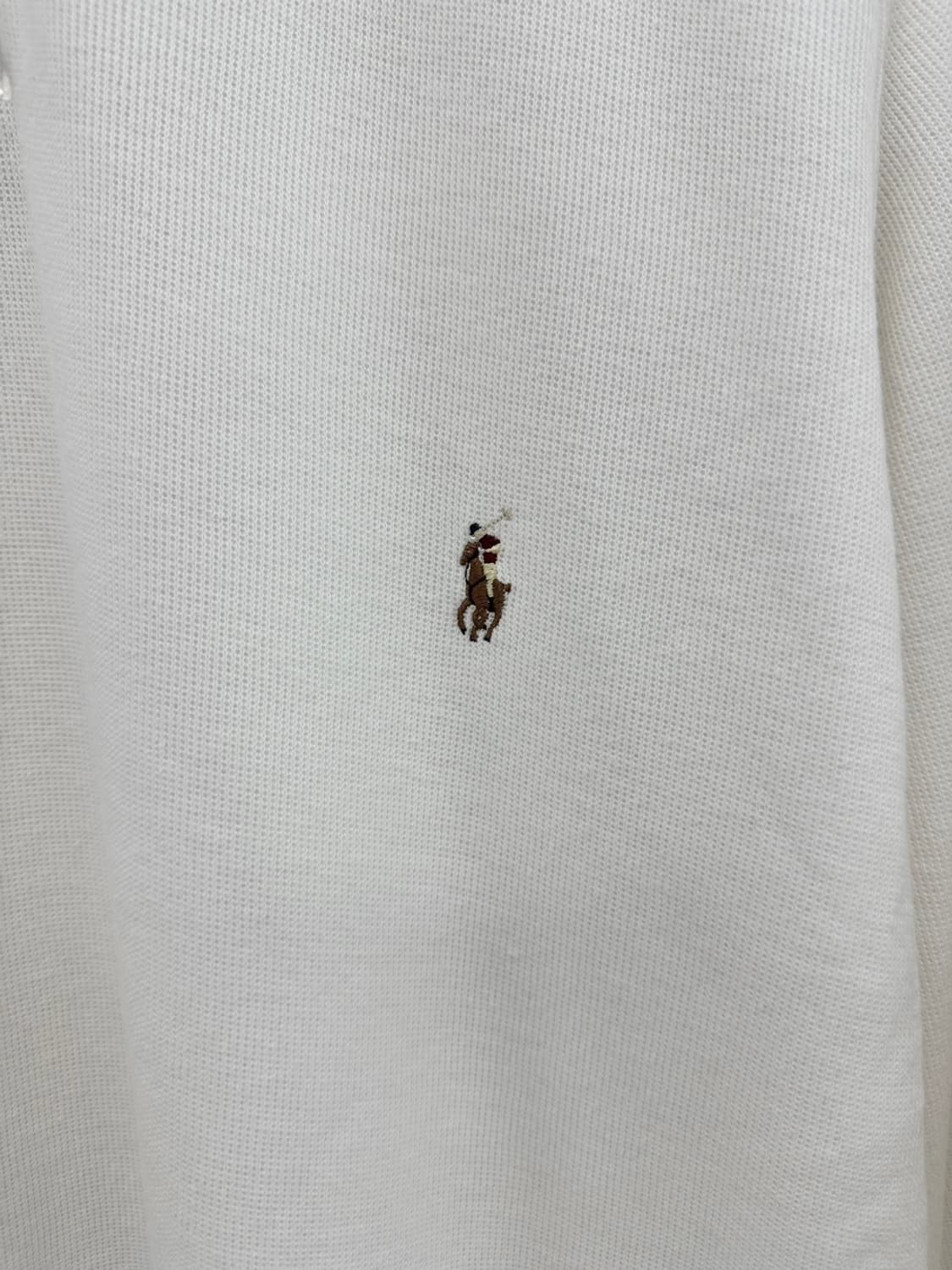 폴로 반집업 니트 화이트 (L~XL)  상품이미지5