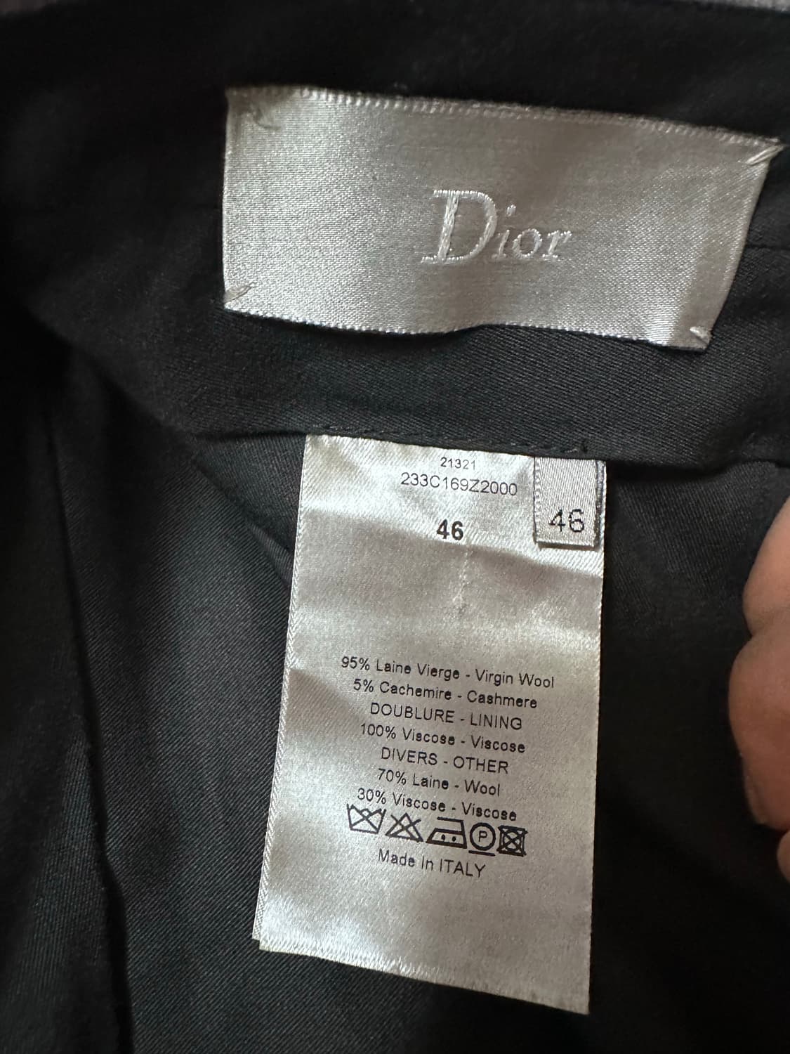 디올옴므 크리스 반 아쉐 캐시미어 슬랙스 (46사이즈) 상품이미지4