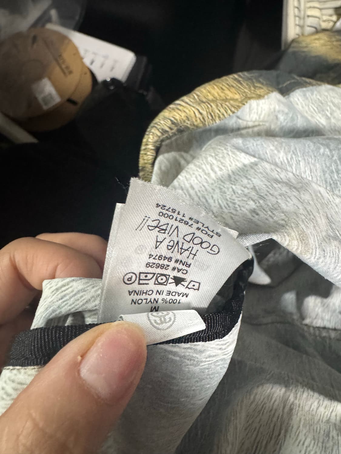 M 스투시 퍼 프린트 비치 쉘 자켓 브라운 상품이미지3