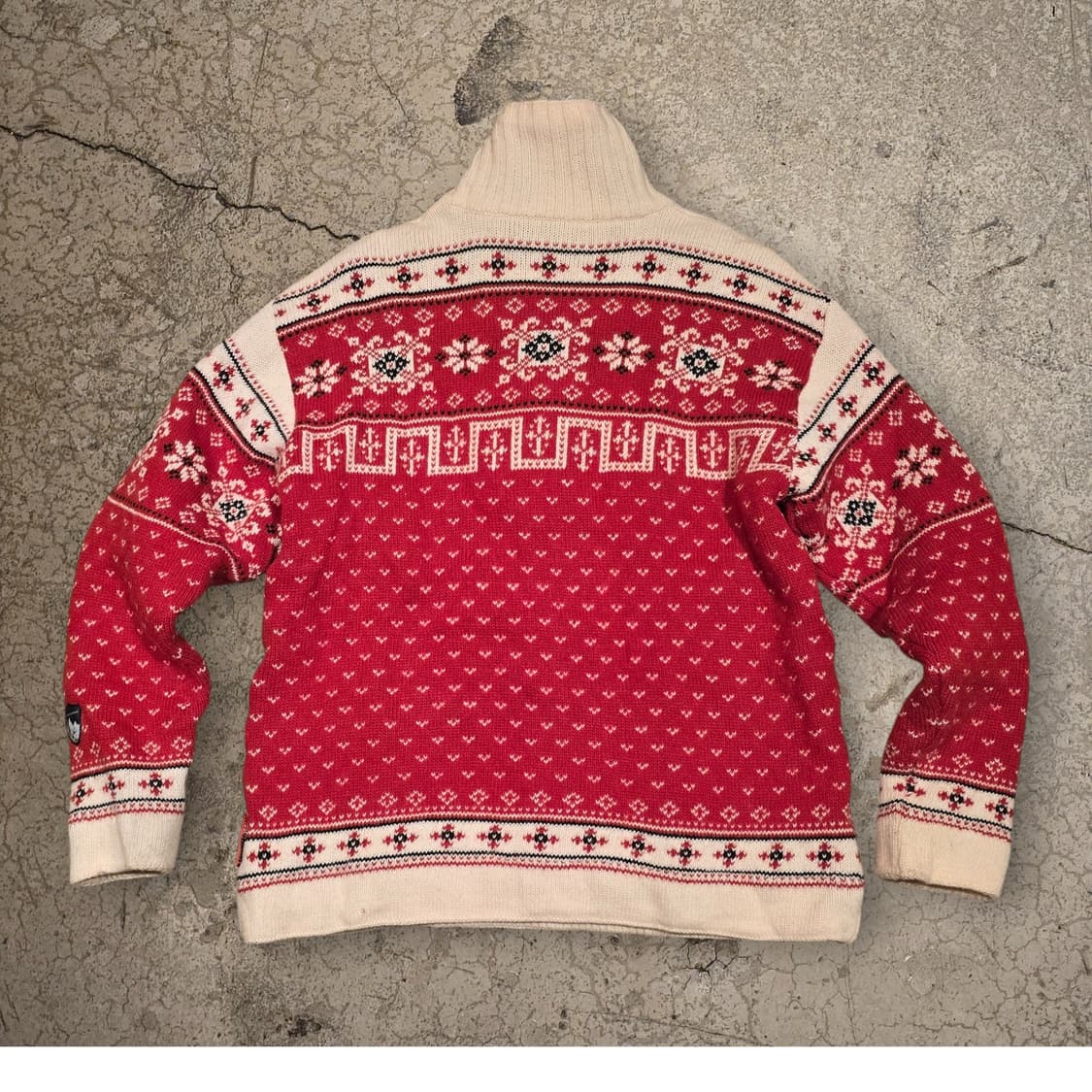 80s Flli Campagnolo 노르딕 페어아일 하프집업 스웨터 상품이미지8