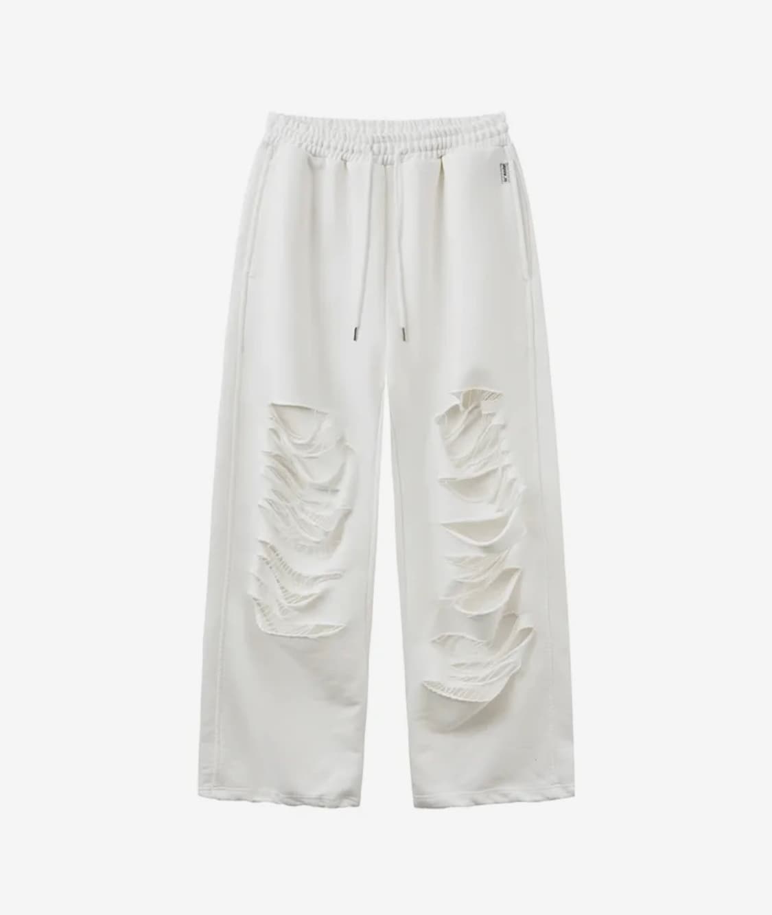 Rense Damage Sweat Pants White 상품이미지3