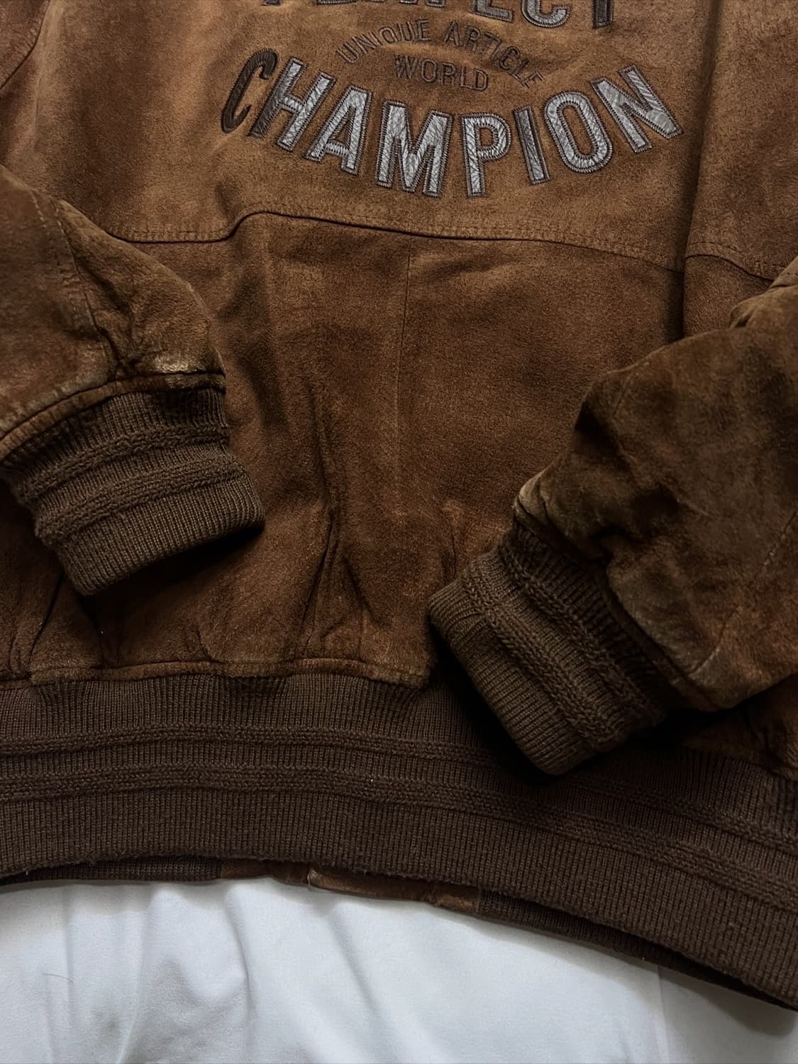 80s 포쉬보이 스웨이드 가죽 자켓 상품이미지10