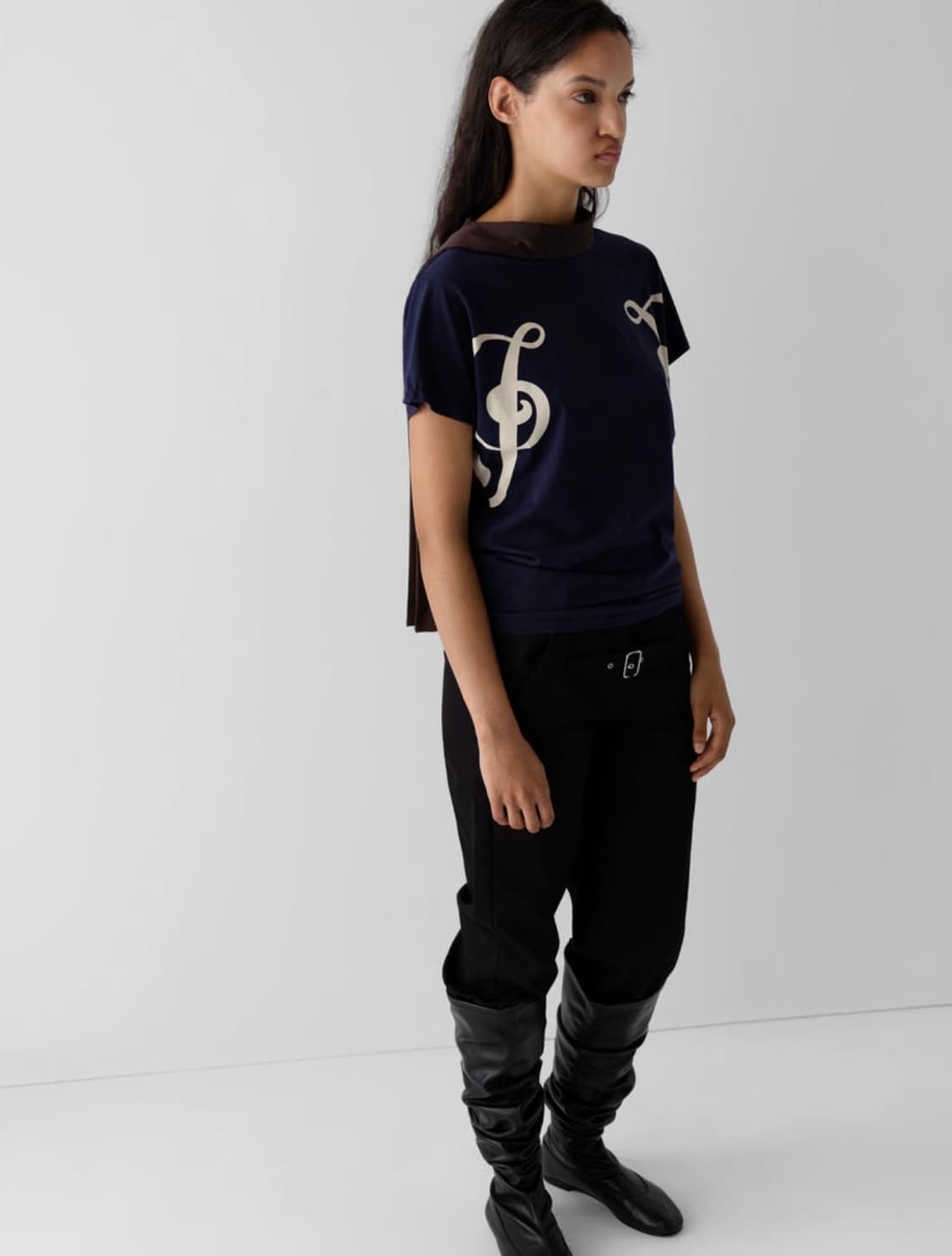 [34,36]기마구아스 Belt 팬츠/블랙 상품이미지2