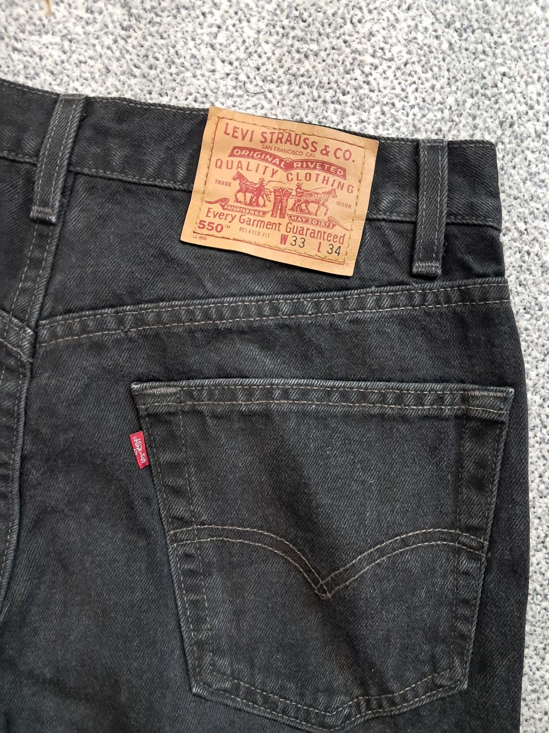 리바이스550usa 90s 블랙진 상품이미지5