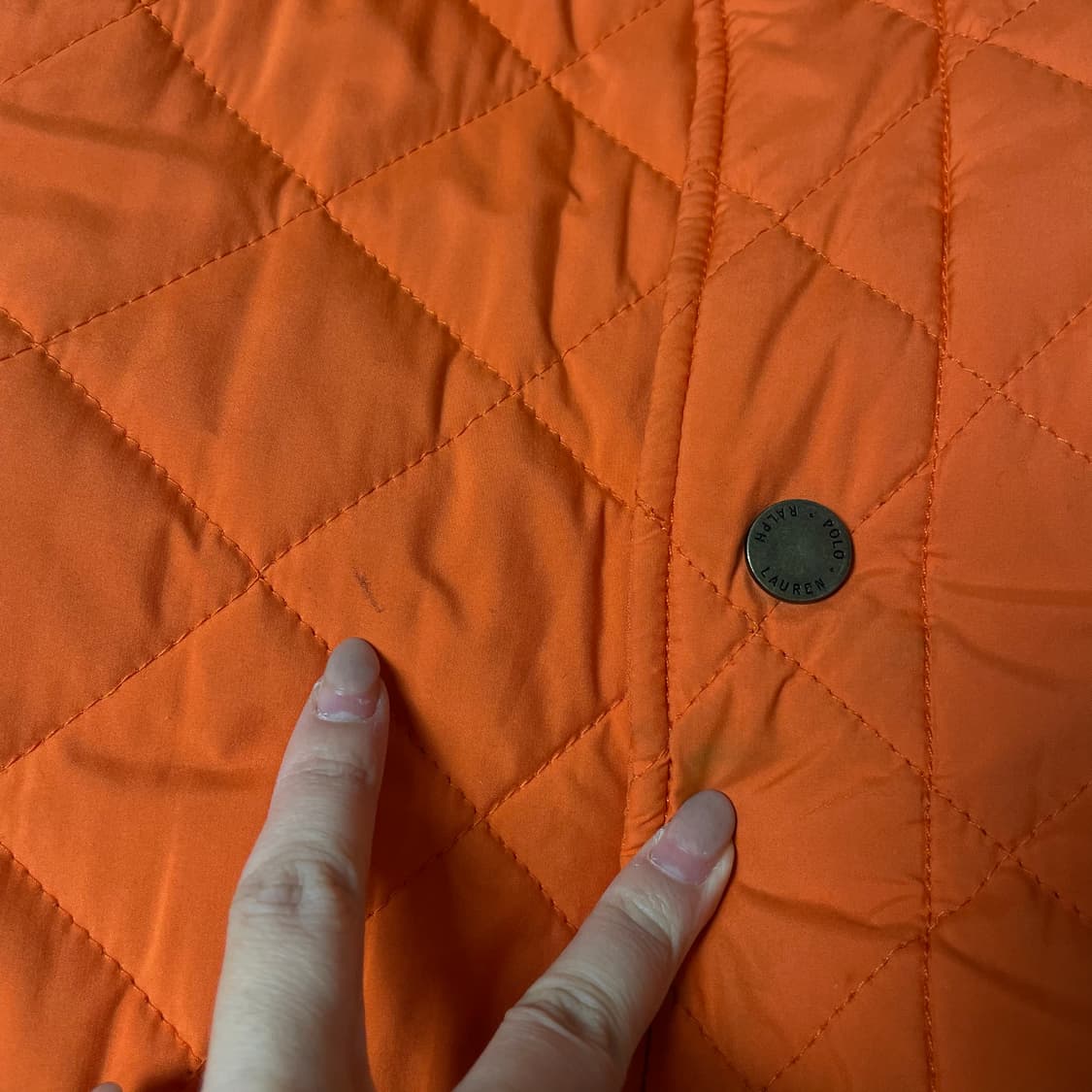폴로랄프로렌 오렌지 코듀로이 카라 퀄팅 자켓 L (14-16) 상품이미지5