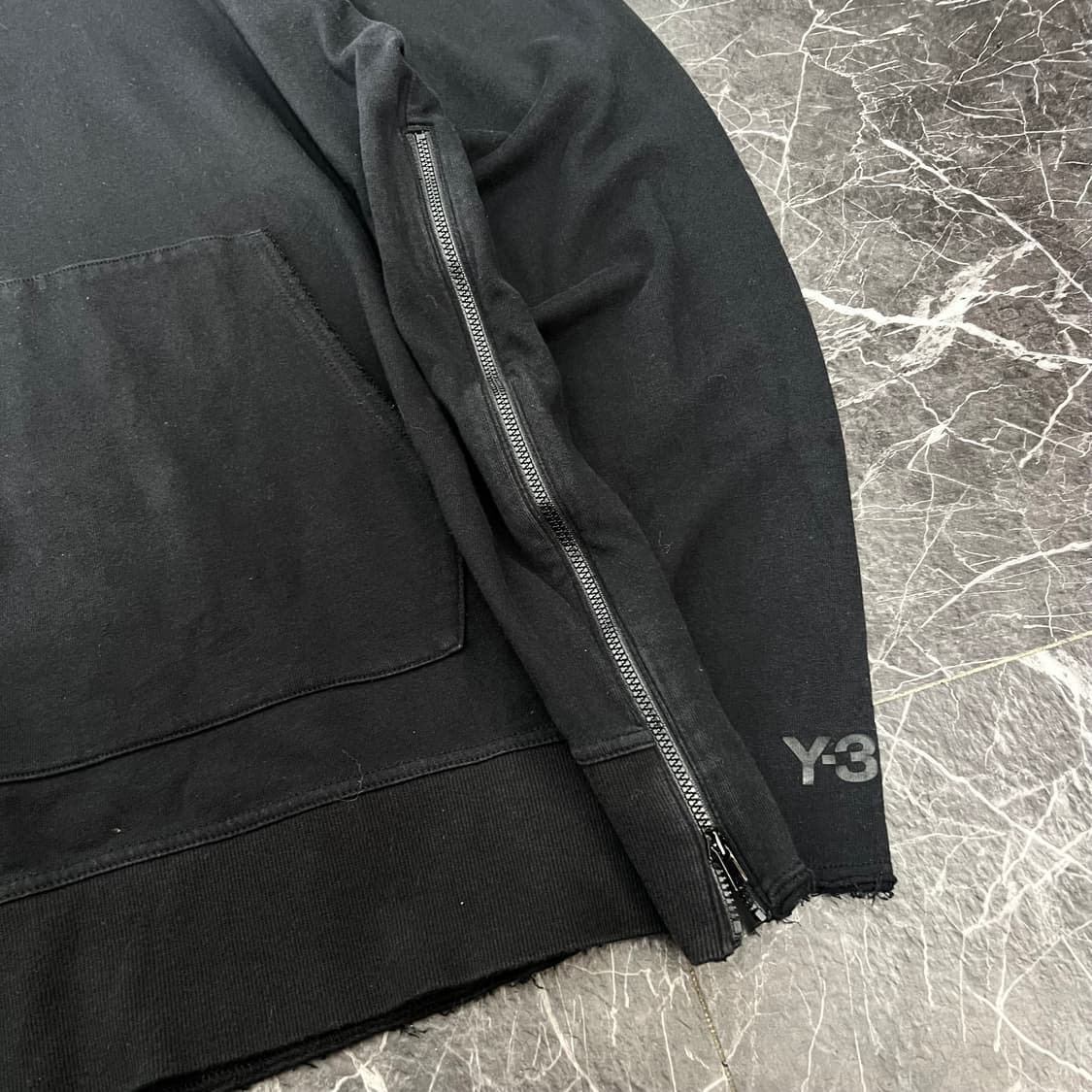 Y-3 와이쓰리 사이드 지퍼 후디 블랙 상품이미지3