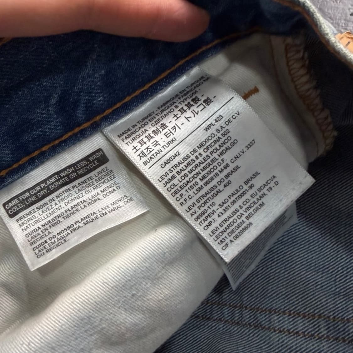 30 리바이스 505 C 오렌지탭 디스트로이드 청바지 상품이미지3