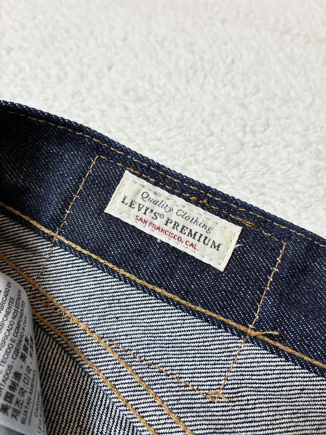 리바이스 505 USA 빅 E 스트레이트 진청 데님 팬츠 PN7880 상품이미지8