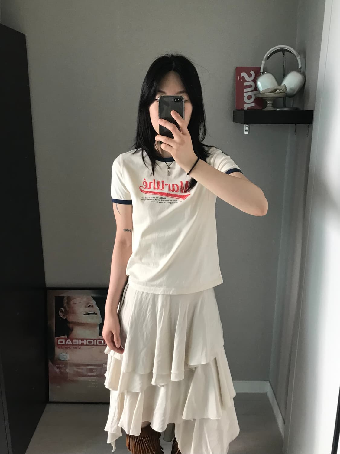 마리떼 프랑소와 저버 중앙 프린팅 베이지 링거티 상품이미지5