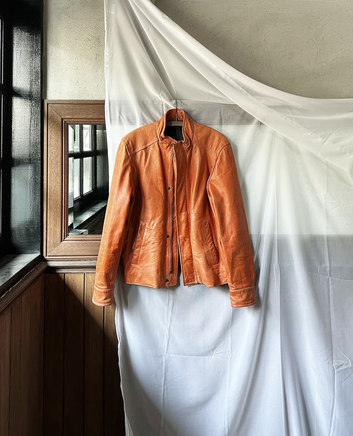 JPV stand collar leather jacket 상품이미지6