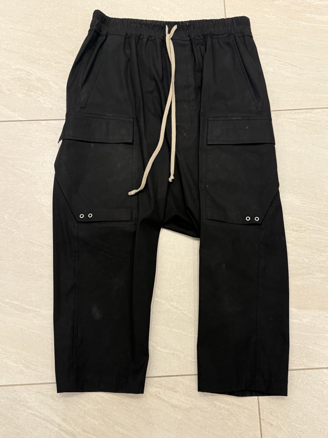 릭오웬스 드로우스트링 팬츠 블랙 상품이미지1