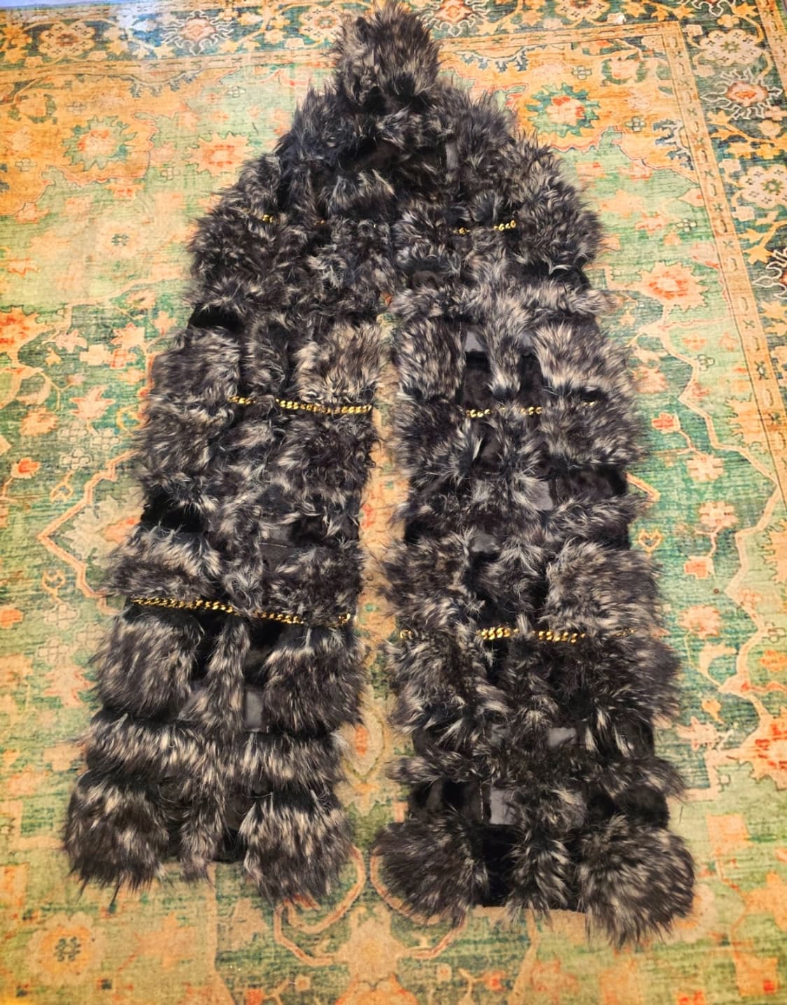 영국 코쿤투자이(Kokon to Zai) 퍼체인피 벨벳 머플러🇬🇧 상품이미지5