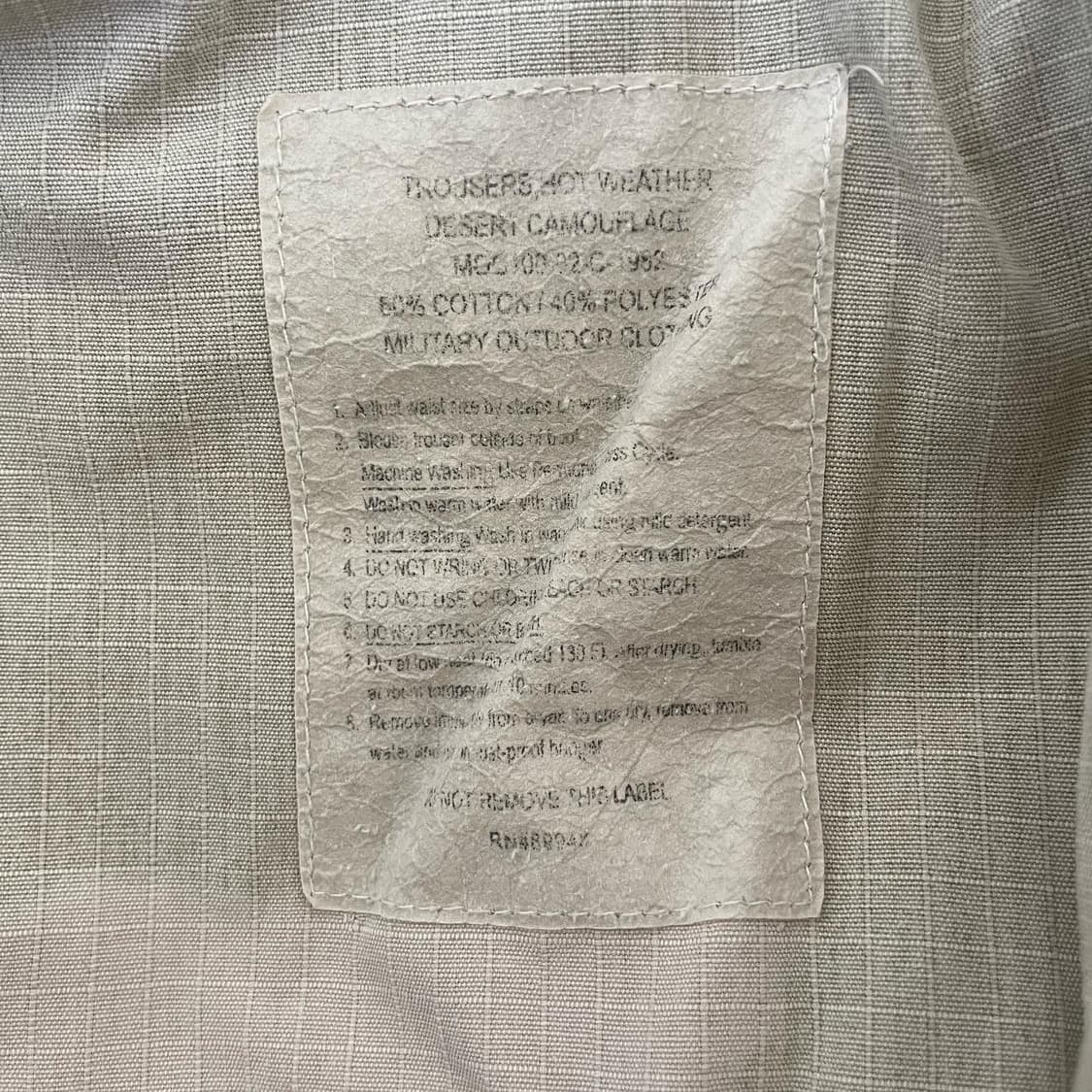 미군 사막삼색 립스탑 전투복하의 2xl/r(46in) 상품이미지10