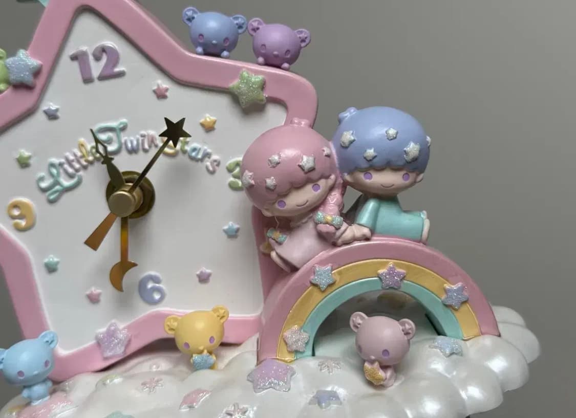 산리오 리틀트윈스타 키키라라 레진 도기 피규어 시계 상품이미지3