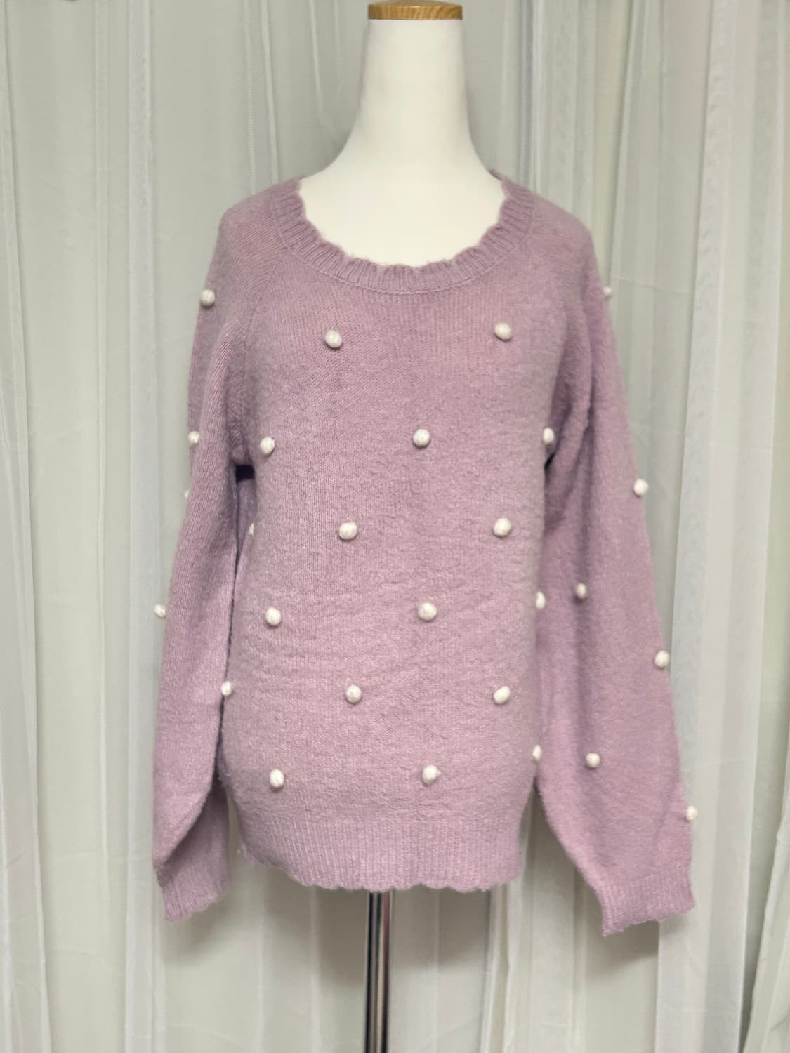 모리걸 딸기우유 핑크 폼폼니트 상품이미지1