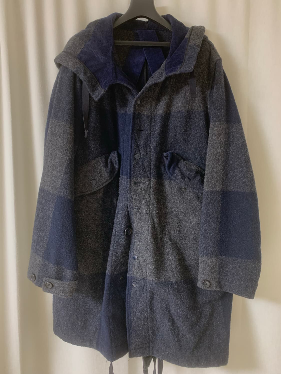 엔지니어드 가먼츠 엔가 빅체크 후드 피쉬테일 코트 needles 네펜더스 상품이미지1