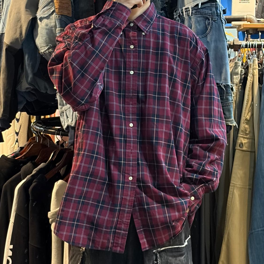 [No.9]Polo 폴로 체크 긴팔셔츠 상품이미지1