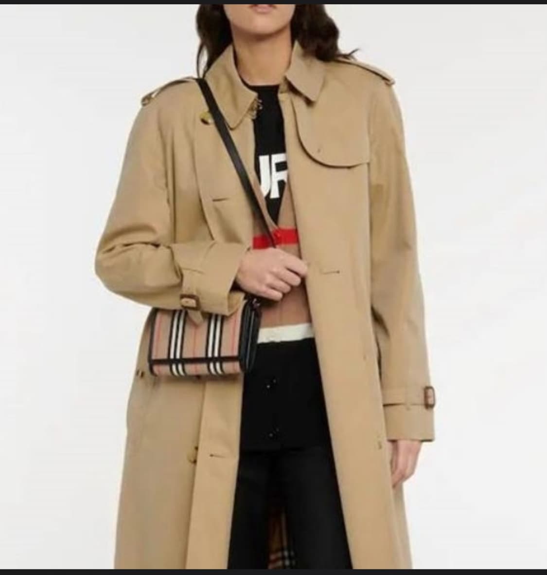 버버리 HANNAH  한나 아이콘 스트라이프 레더 크로스 바디백 상품이미지8