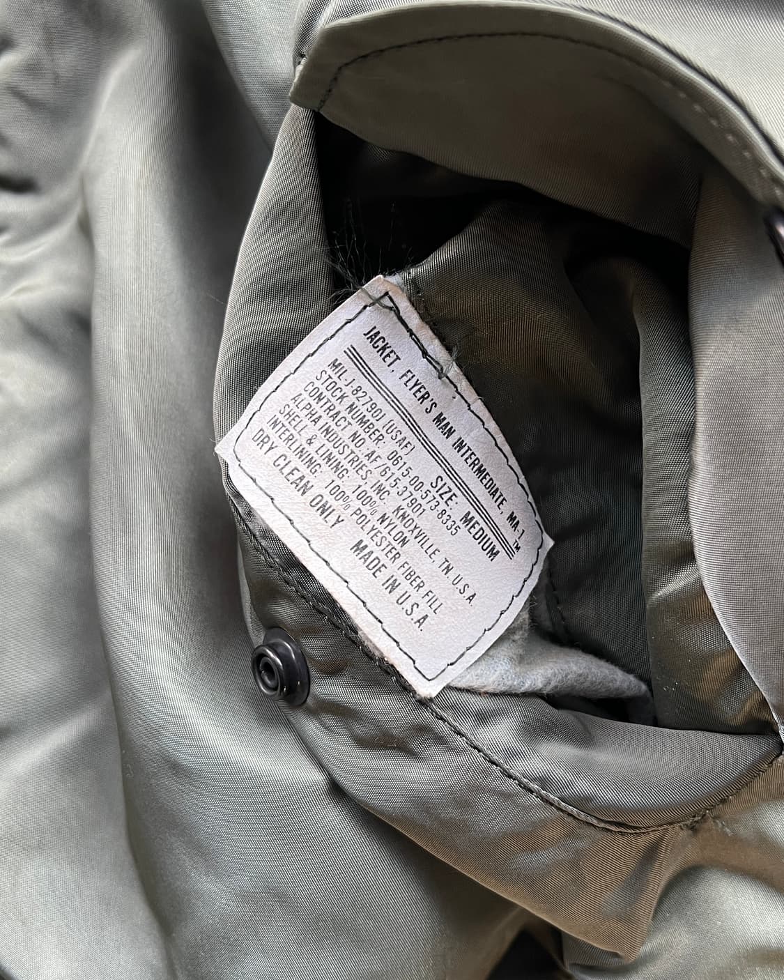 [M] 90s 미제 알파인더스트리 ma-1 봄버 자켓 상품이미지3