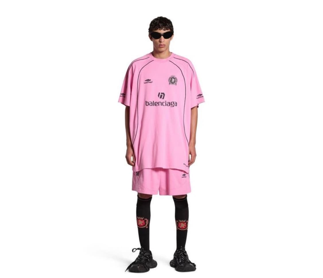 발렌시아가 싸커 티셔츠 핑크 마이애미 4사이즈 상품이미지5
