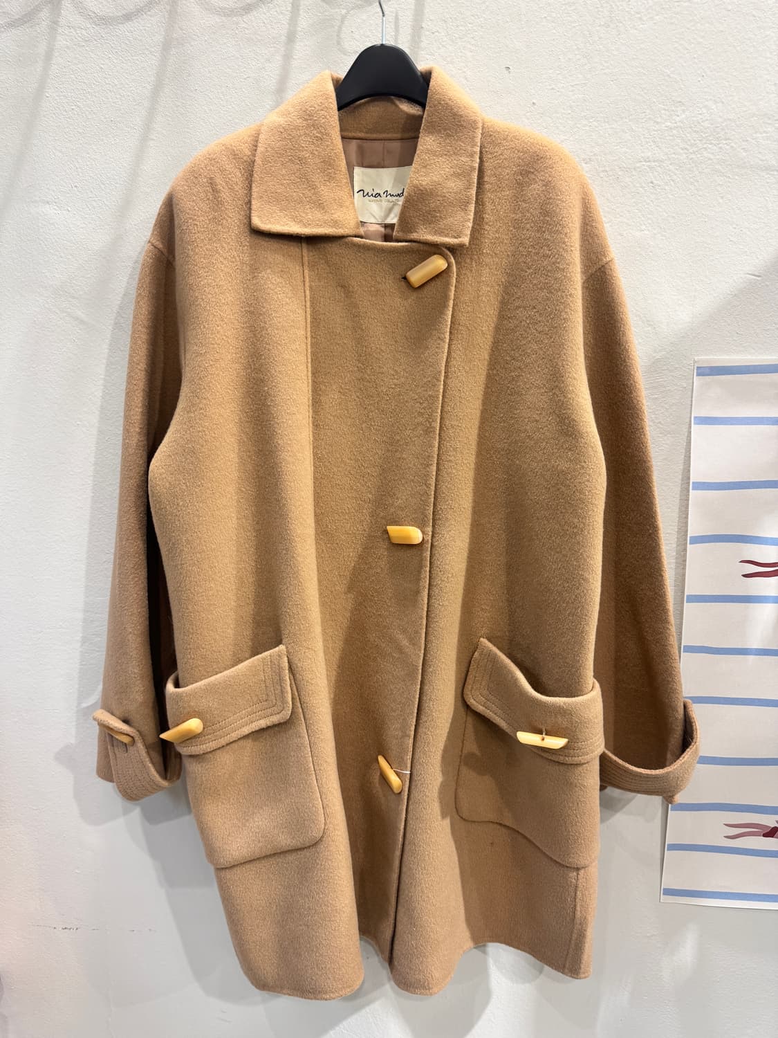 japan vintage 울 하프코트 상품이미지1