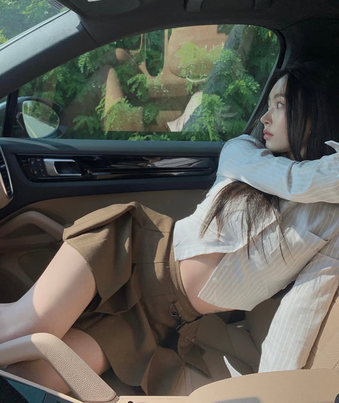 [새상품/M]페일제이드 포켓 스커트 브라운 플리츠 스커트 치마 상품이미지3