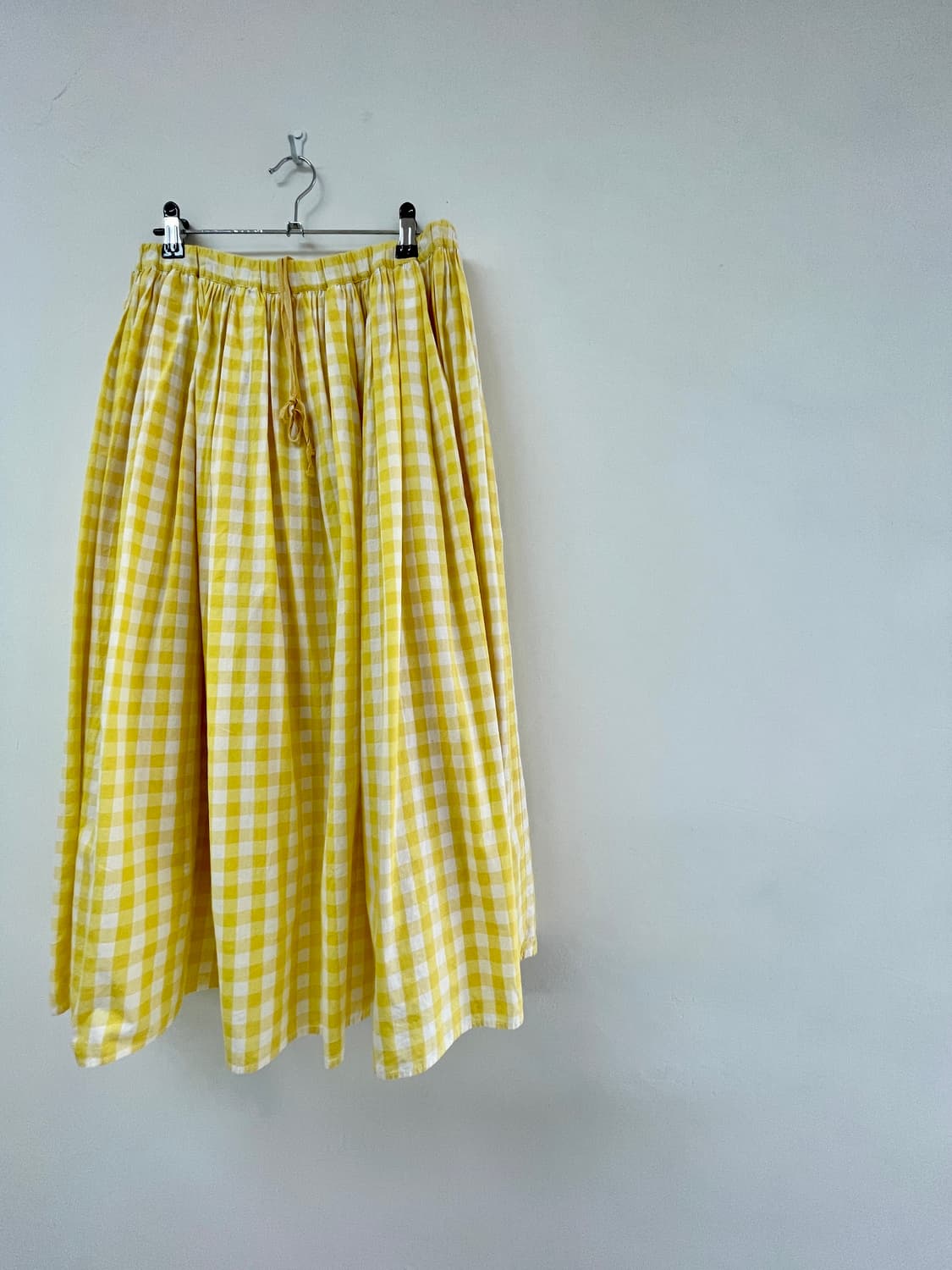waxchechou밝은 노랑 체크스커트 상품이미지2