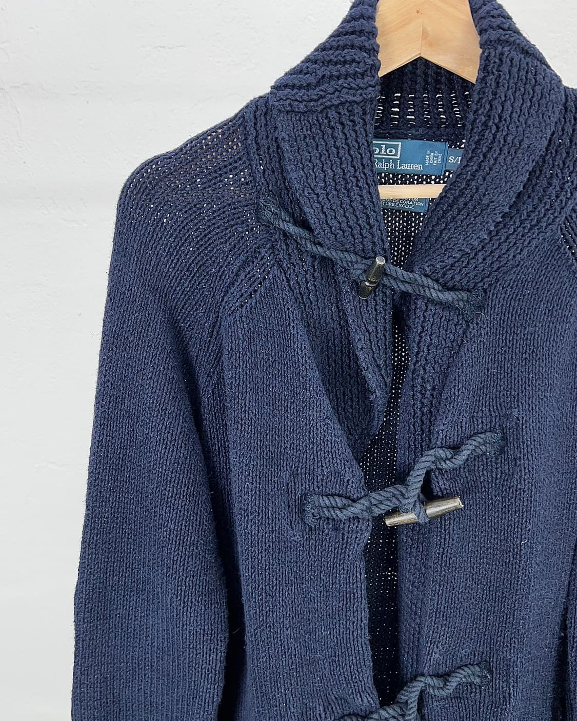 폴로 랄프로렌 네이비 숄카라 토글 리넨 블렌드 니트 가디건 상품이미지2