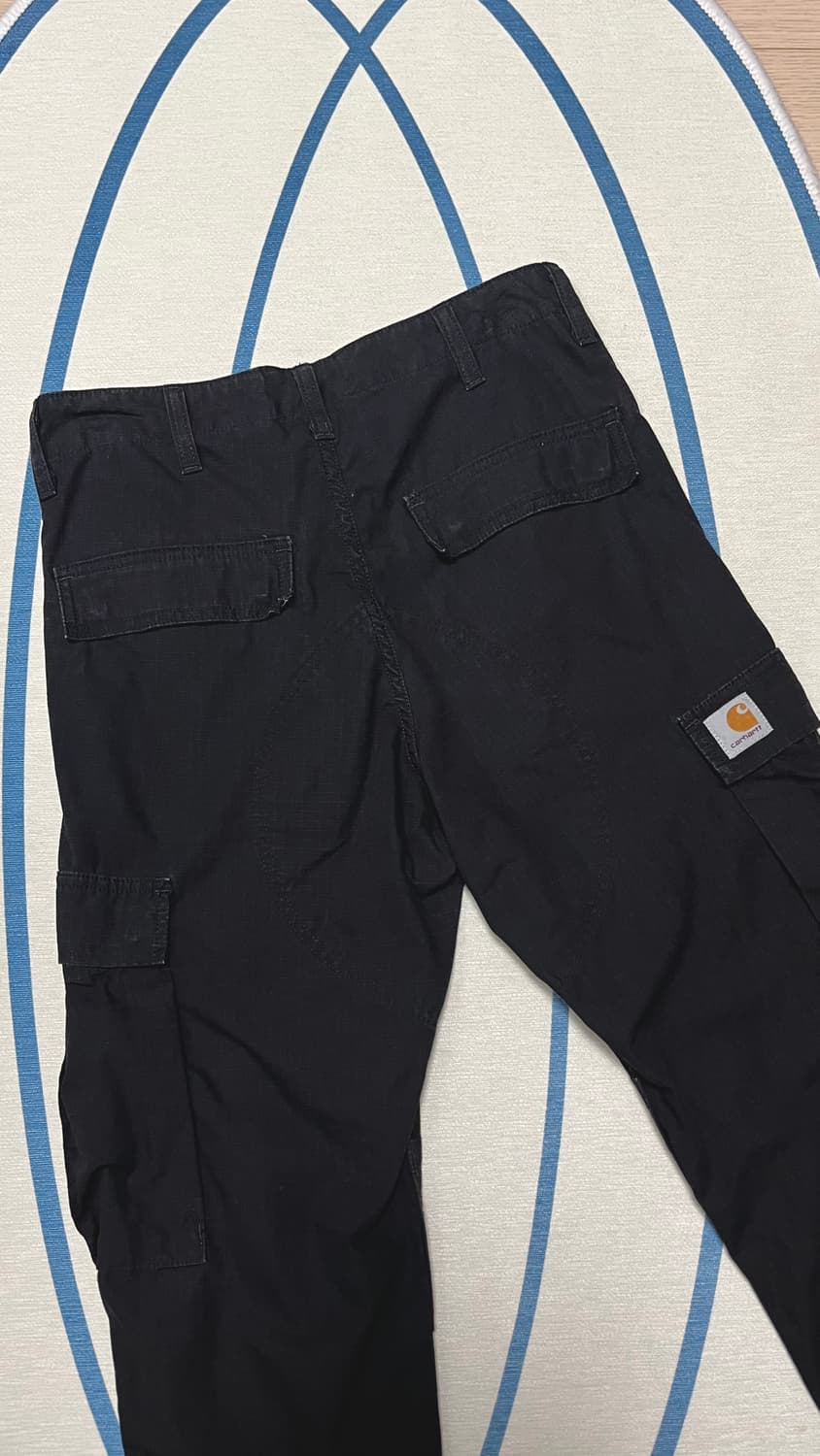 칼하트 레귤러 카고 팬츠 콜롬비아 블랙 린스드 상품이미지7
