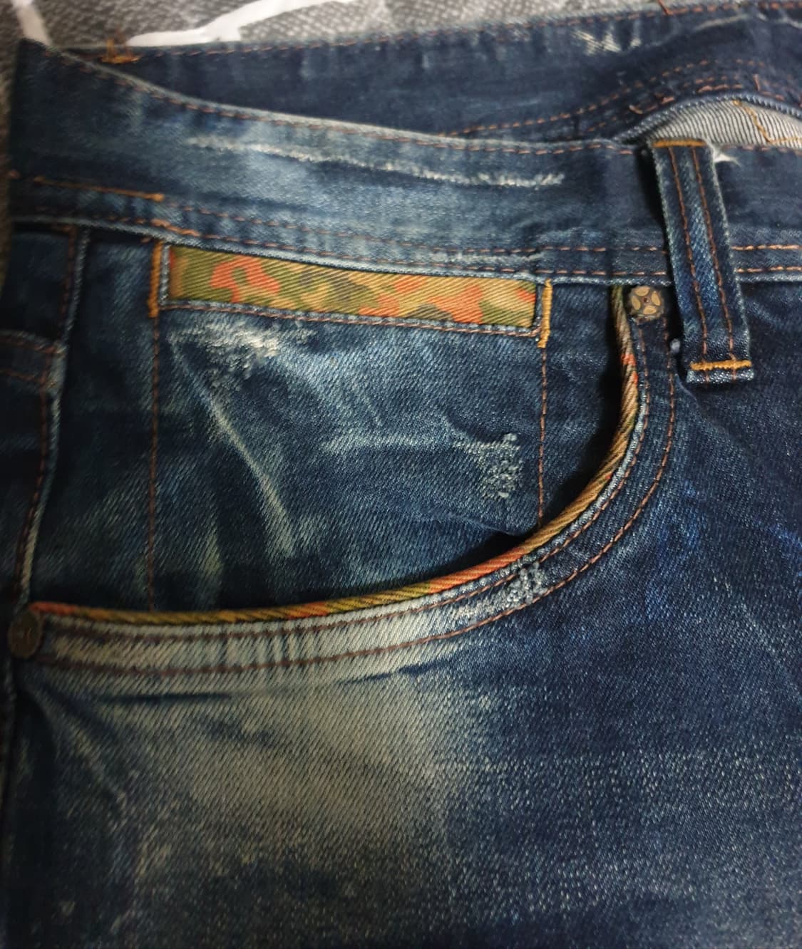 버커루 스판 빈티지워싱 디스트로이드 라이더 데님팬츠 (34) 상품이미지3