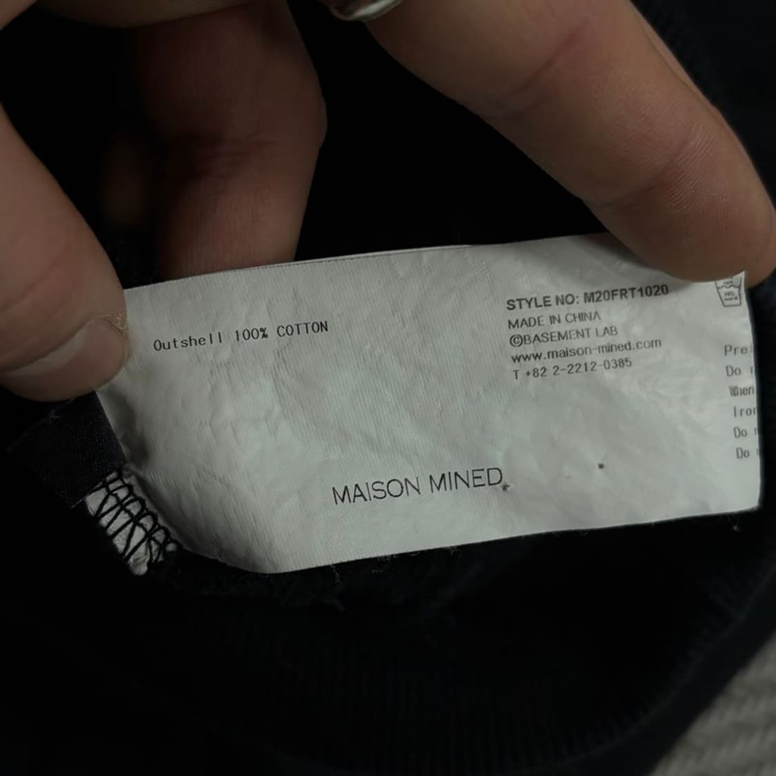 메종미네드 백 프린팅 맨투맨 v1740 상품이미지6