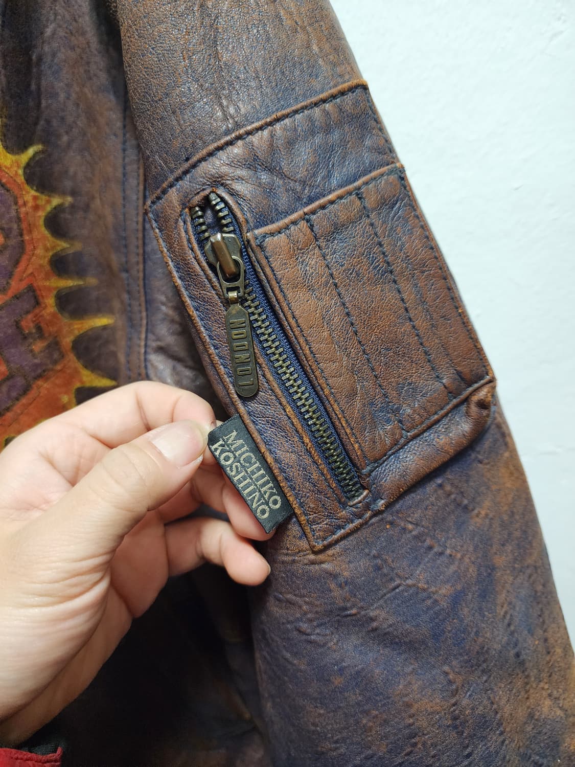 미치코런던 빈티지 양가죽 봄버자켓  상품이미지4