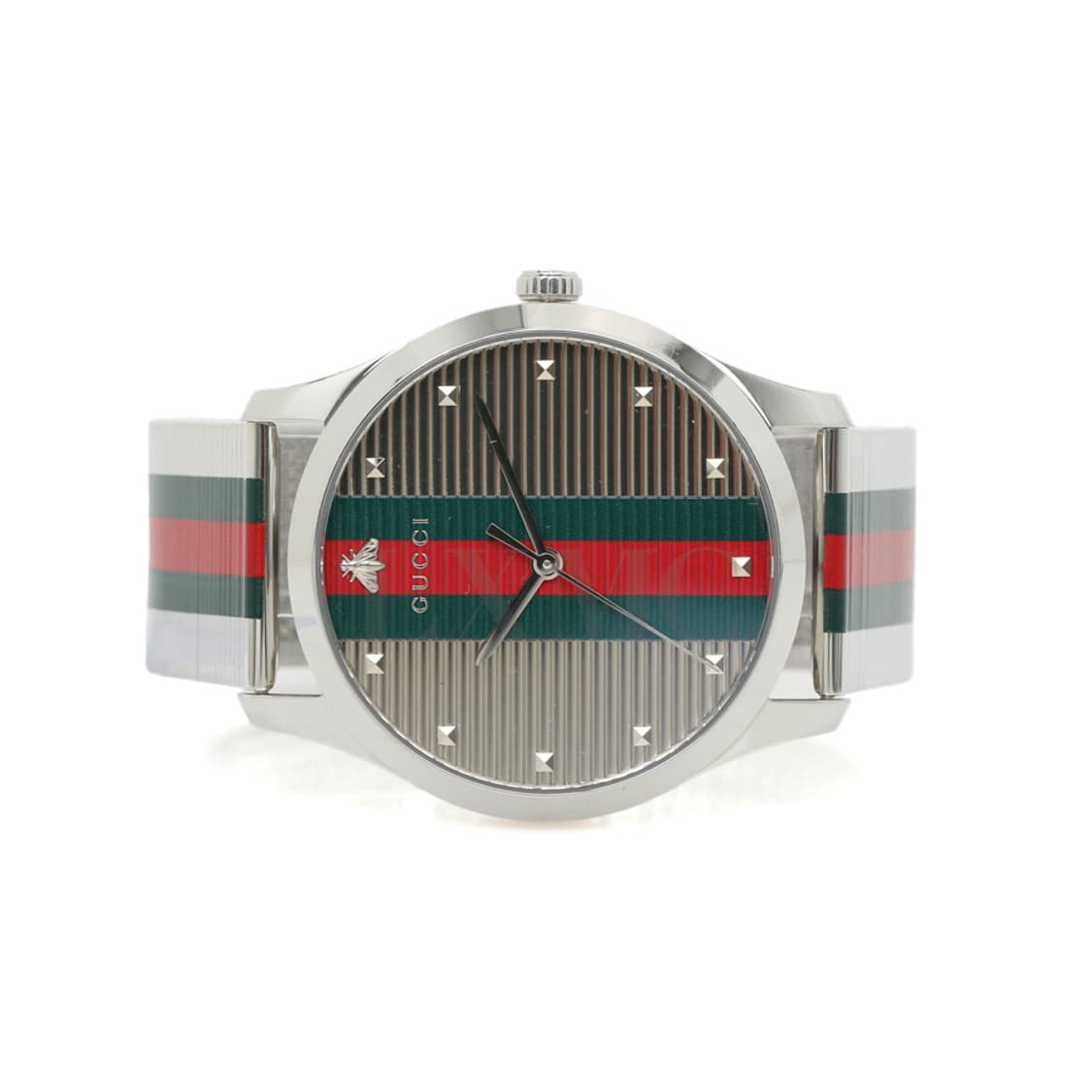 구찌 G 타임리스 삼선 메쉬밴드 시계 스틸워치 YA126284 상품이미지1