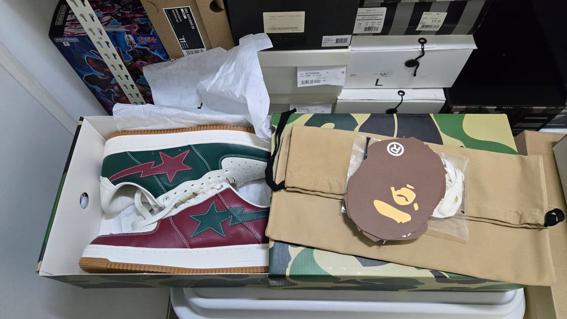 베이프 X 엔드 베이프스타 그린 레드 290사이즈 상품이미지3