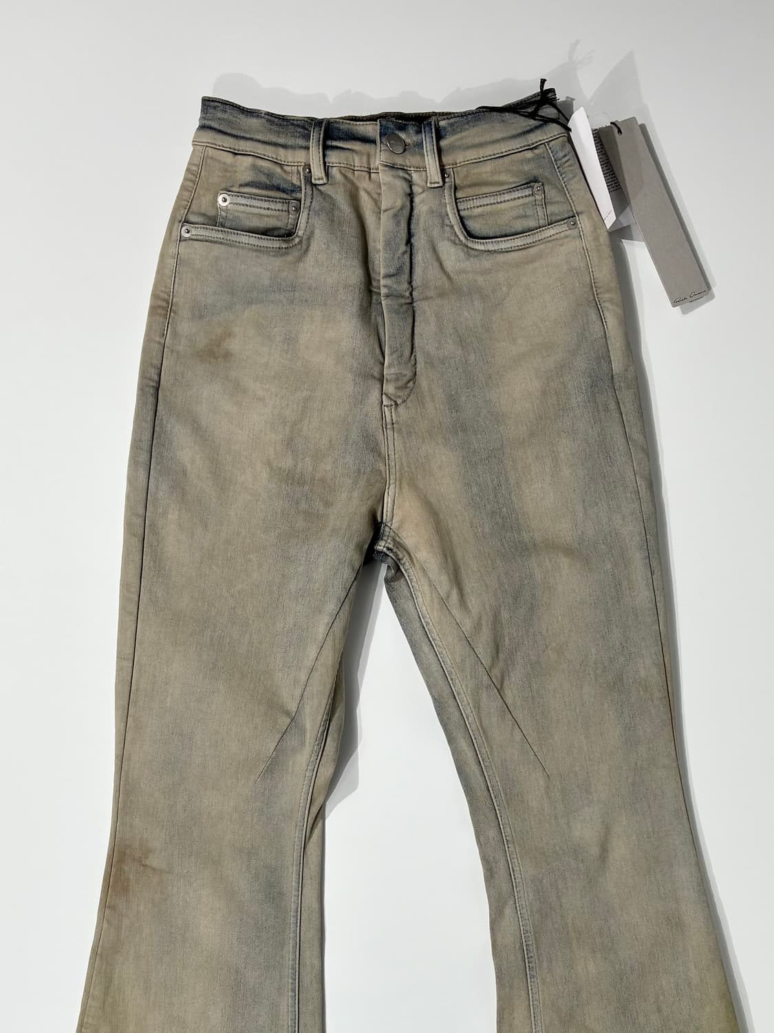 릭오웬스 볼란 부츠컷 데님 팬츠 펄 애시드 디그레이드 26사이즈 상품이미지2