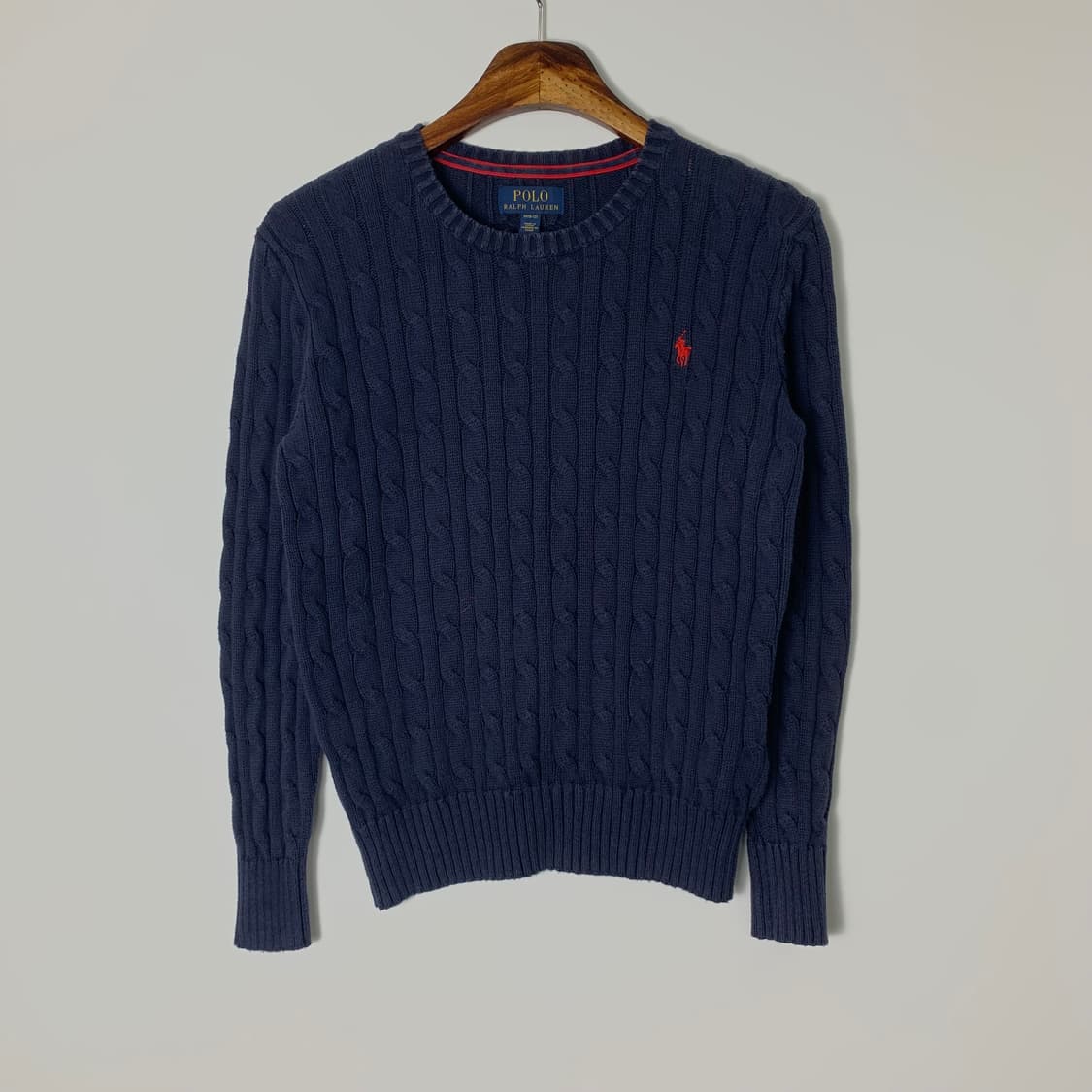 폴로 랄프로렌 네이비 꽈배기 니트 상품이미지2