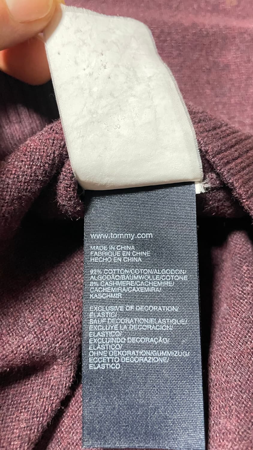 USA 미국 빈티지 y2k 타미힐피거 코튼 캐시미어 브이넥 니트 스웨터 상품이미지10