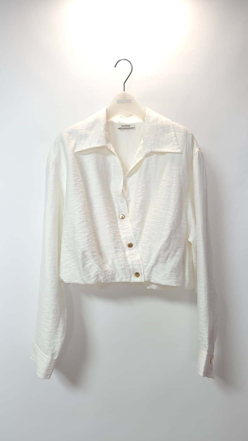 산드로 크롭 크링클 트윌 셔츠 블라우스 55~77 상품이미지3