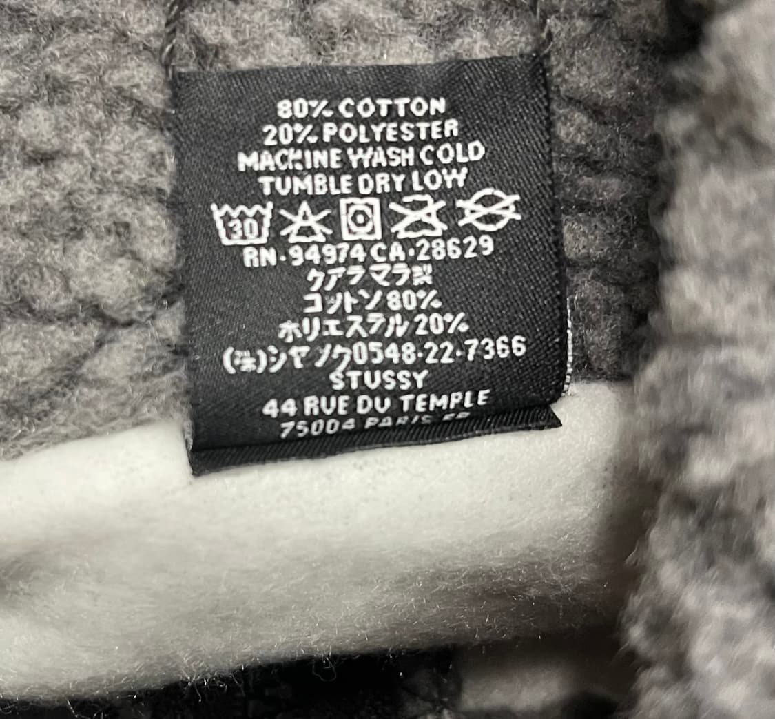 스투시 다이스 후리스 자켓 그레이 상품이미지8