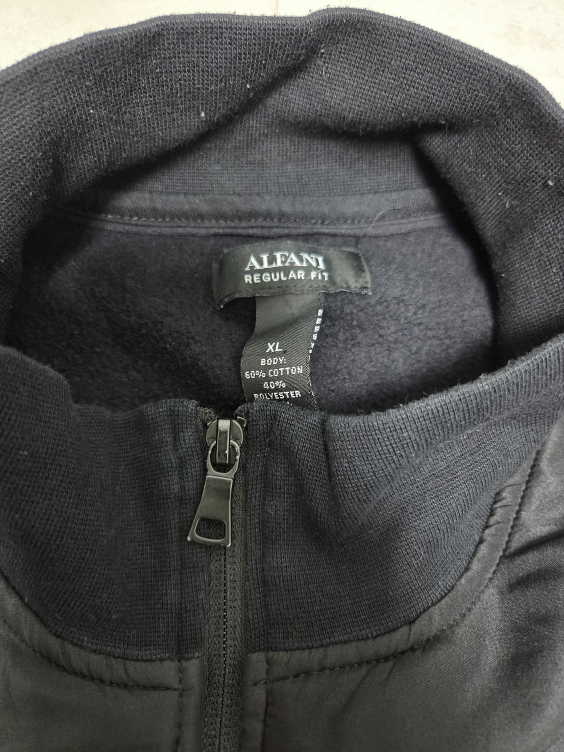 알파니(ALFANI) 하이브리드 우븐 믹스 하이넥 집업 자켓 상품이미지3