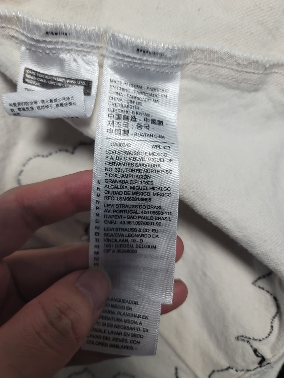 스투시 x 아워레가시 x 데님 티어스 TTL 데님 자켓 화이트 M 상품이미지4