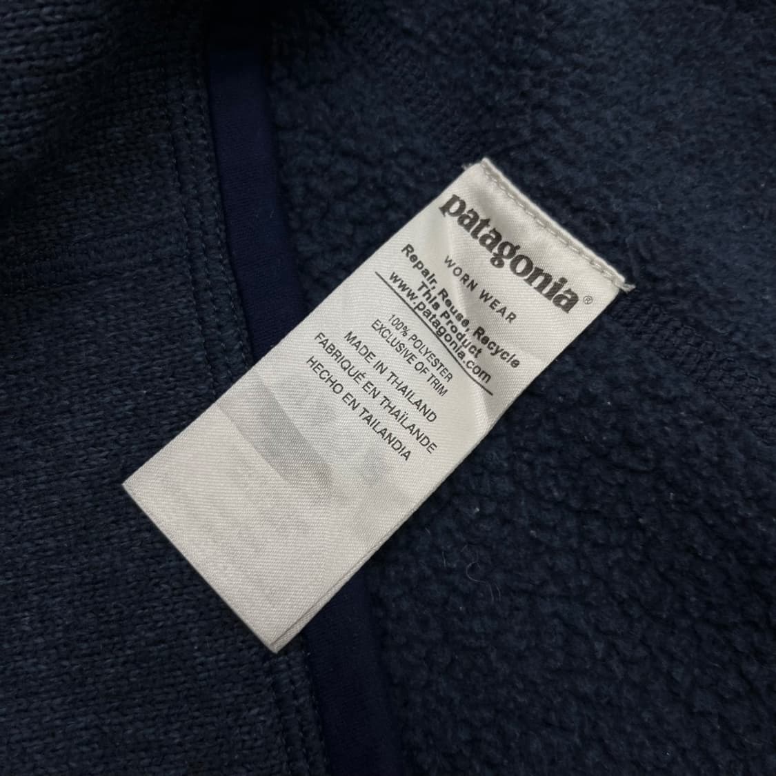 파타고니아 로고 네이비 반집업 M 상품이미지6