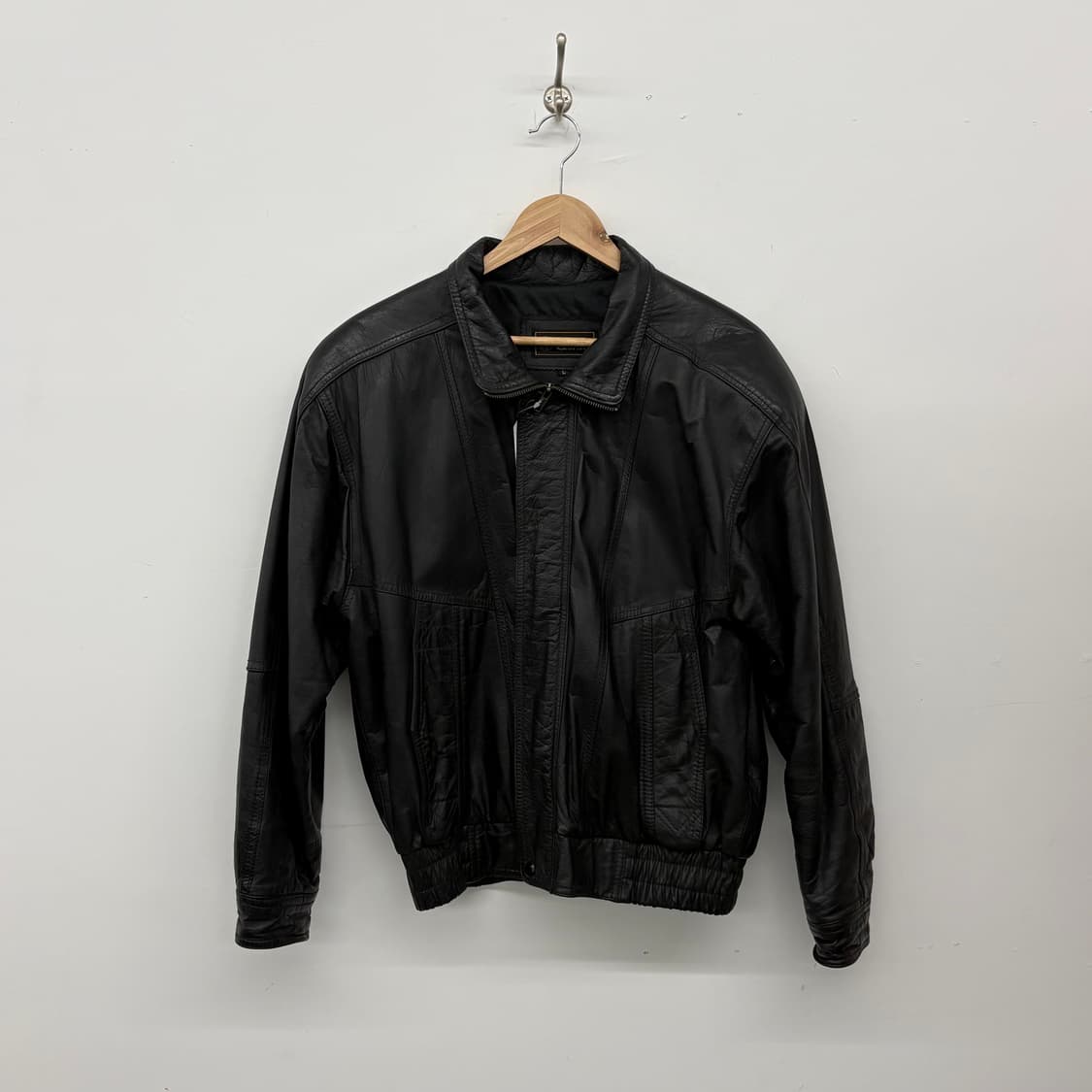 블랙 레더 양가죽 자켓 남/L 상품이미지1