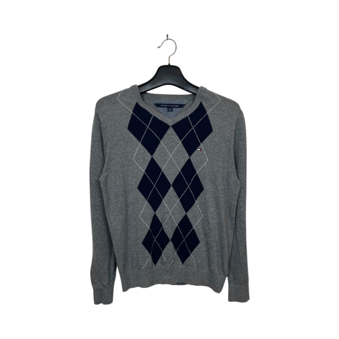 (M) 타미 힐피거 아가일 패턴 V넥 니트 TK-006 상품이미지1