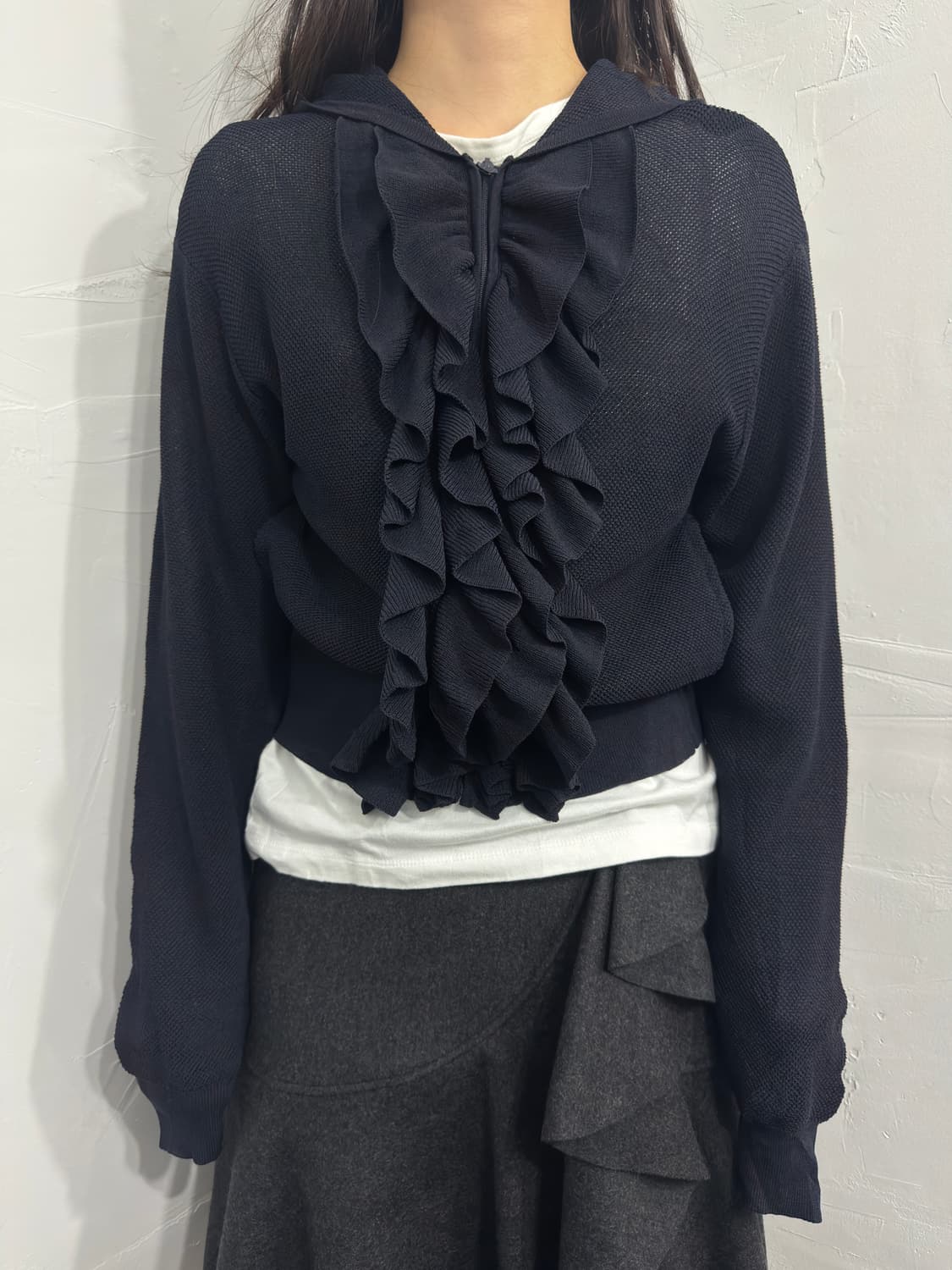 frill detail hood zipup 상품이미지1